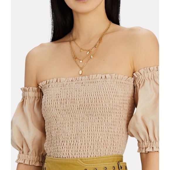 INTERMIX
Marissa Smocked Puff Sleeve Top L - Picture 3 of 11